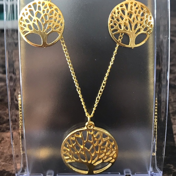 Jewelry - Tree of life necklace earrings bracelet set